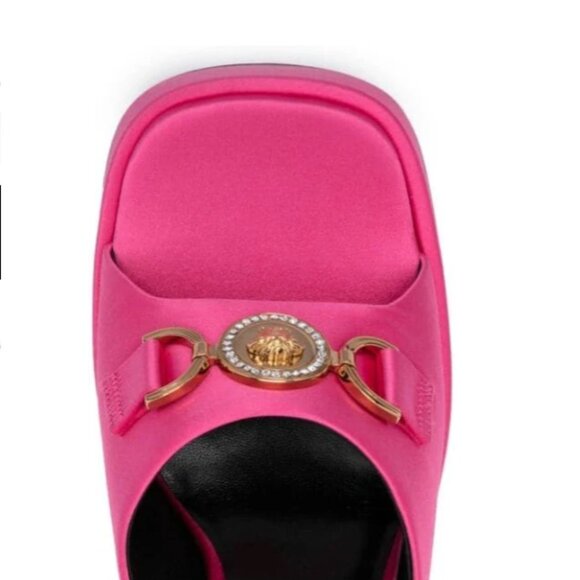 SOLD   Versace MEDUSA AEVITAS PLATFORM MULES Fuchsia size 9 - Picture 2 of 5